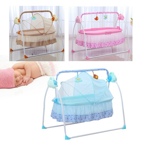 Electric cradle with music, 3 speed motions Cuteably Baby Bouncers